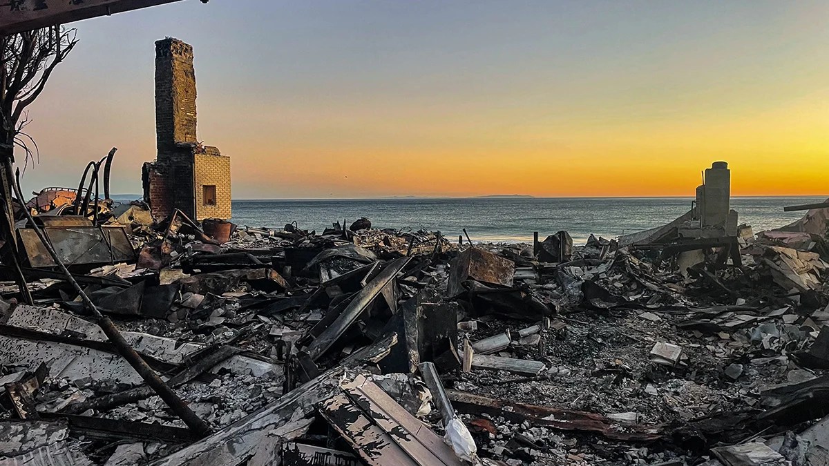 The Remains of Malibu: Ashes and Embers in the Sand