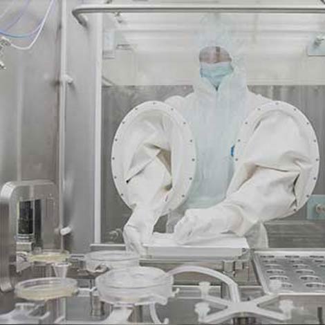 single use microbial impactor in an AST isolator