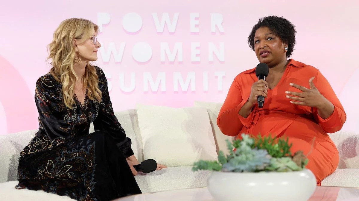 Laura Dern and Stacey Abrams at TheWrap's 2024 Power Women Summit (Credit: Katie Jones/ Shutterstock for TheWrap)