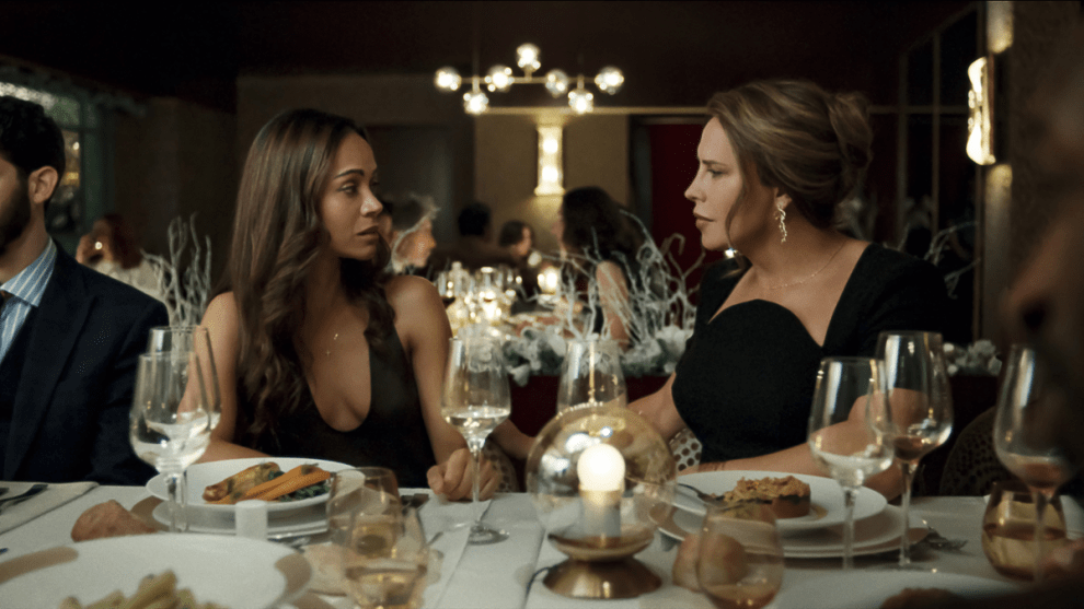 Zoe Saldaña and Karla Sofía Gascón in "Emilia Perez" (Netflix)